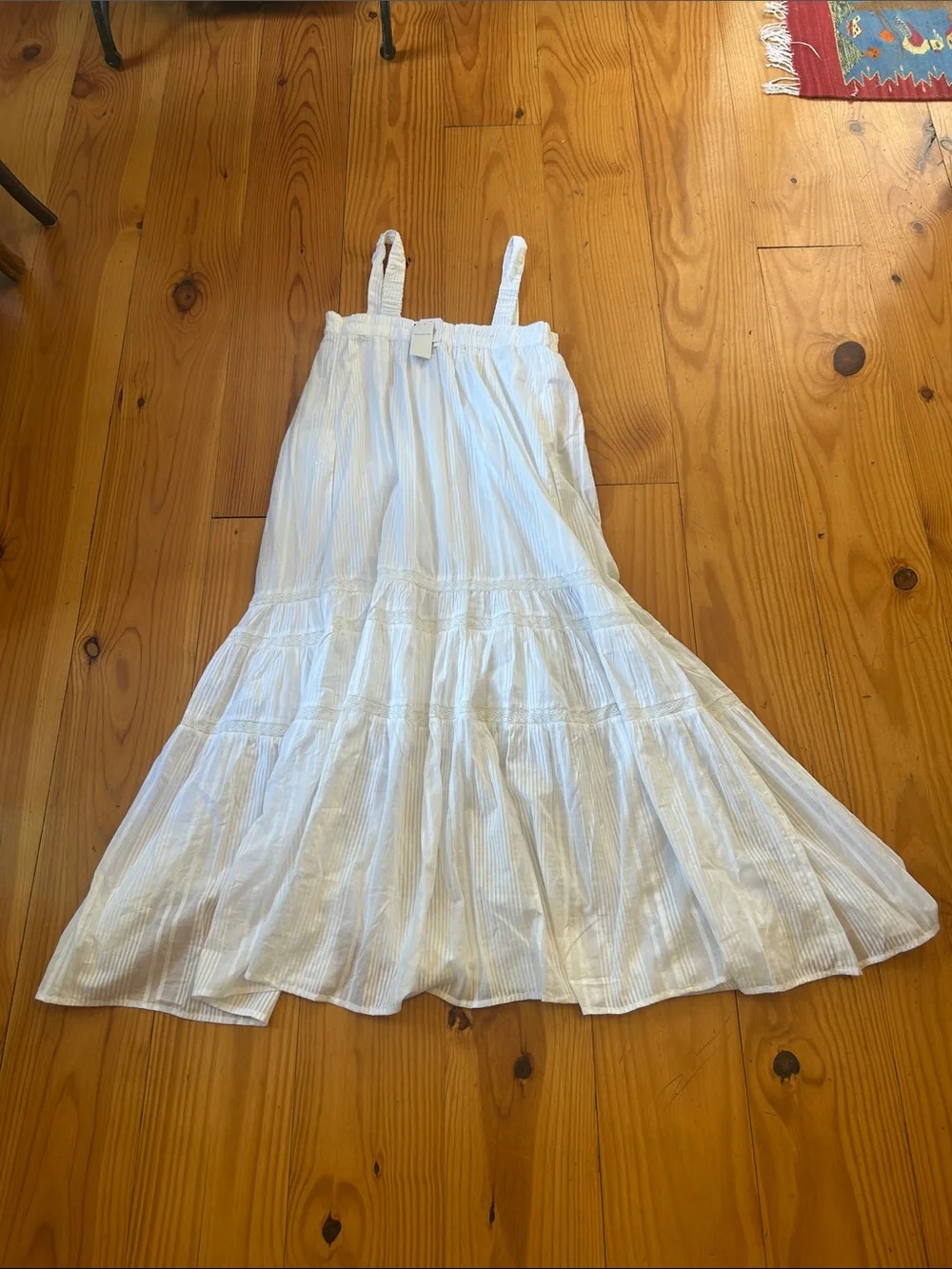 Abercrombie & Fitch White Tiered Sundress
